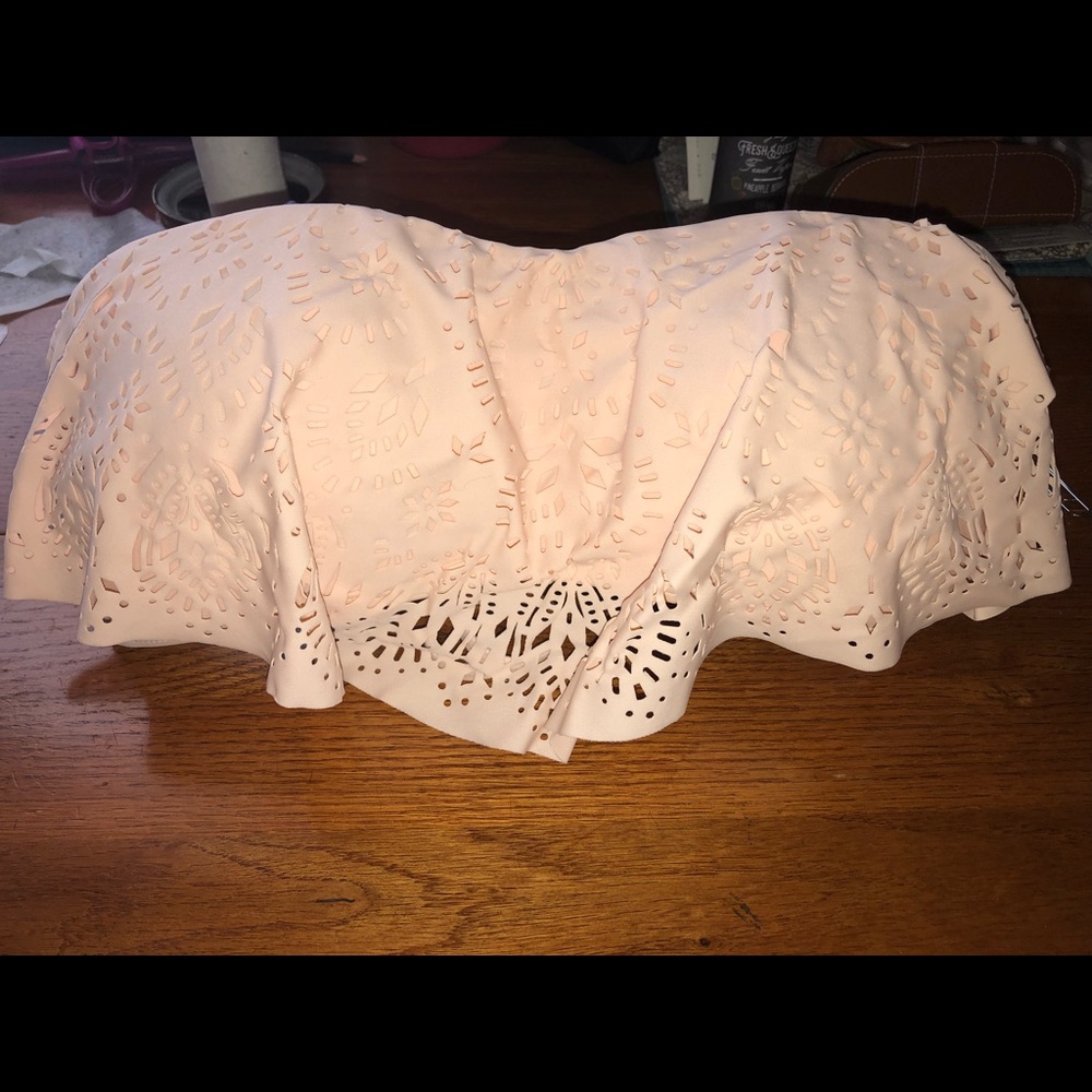 Xhilaration Blush/pink swim suit bandeau top